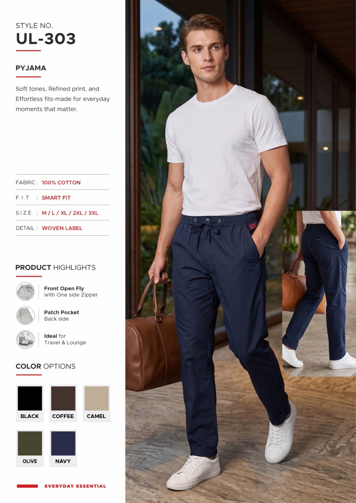 Men’s pyjama pants - original supplied style card 91