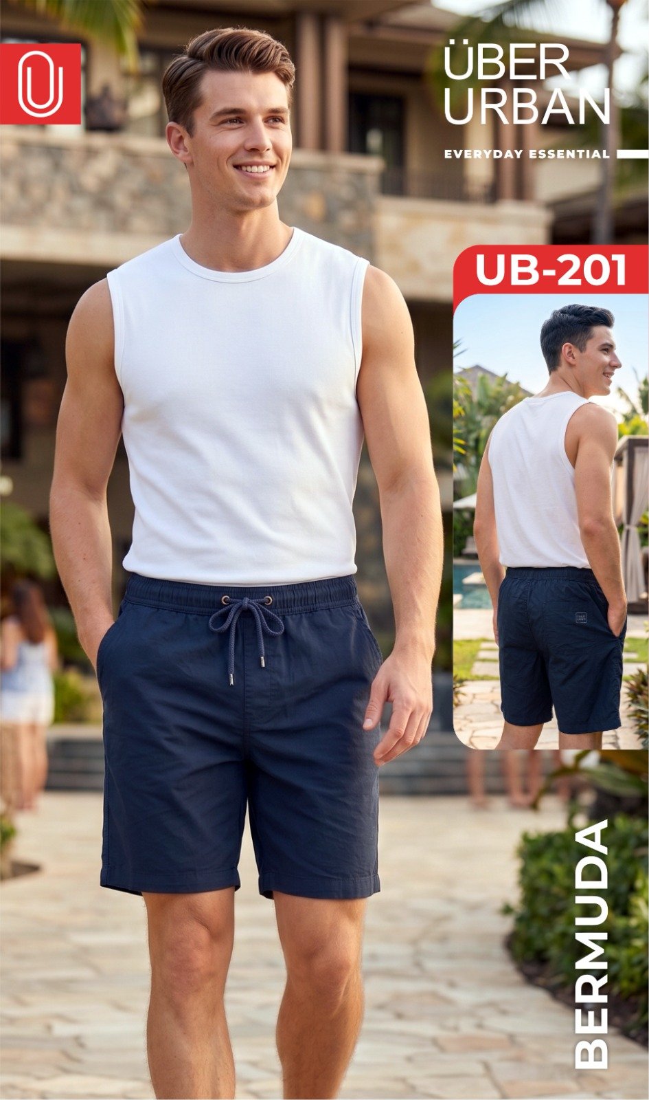 Men’s UB-201 Bermuda shorts - original supplied style card 78
