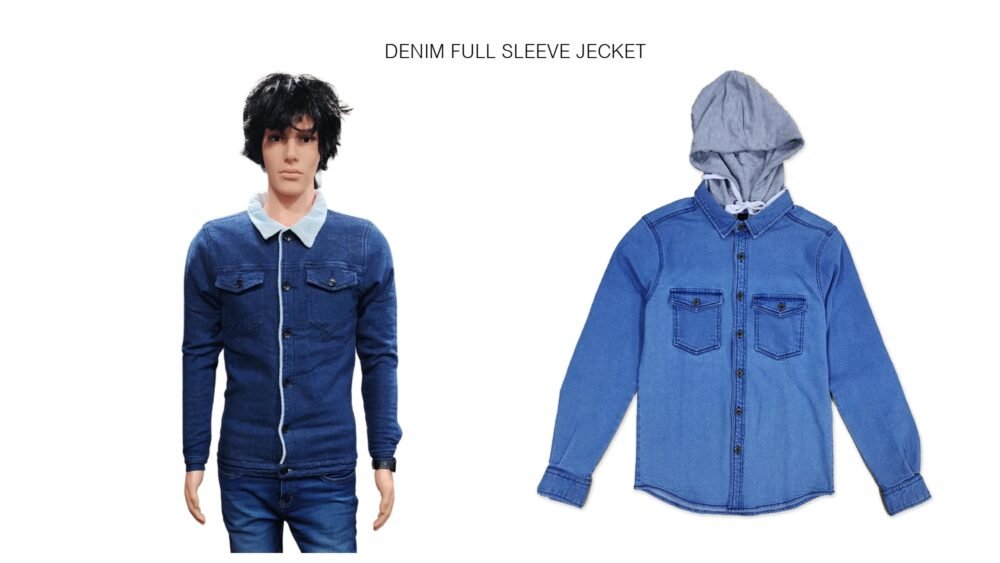 Denim Full Sleeve Jacket Blue