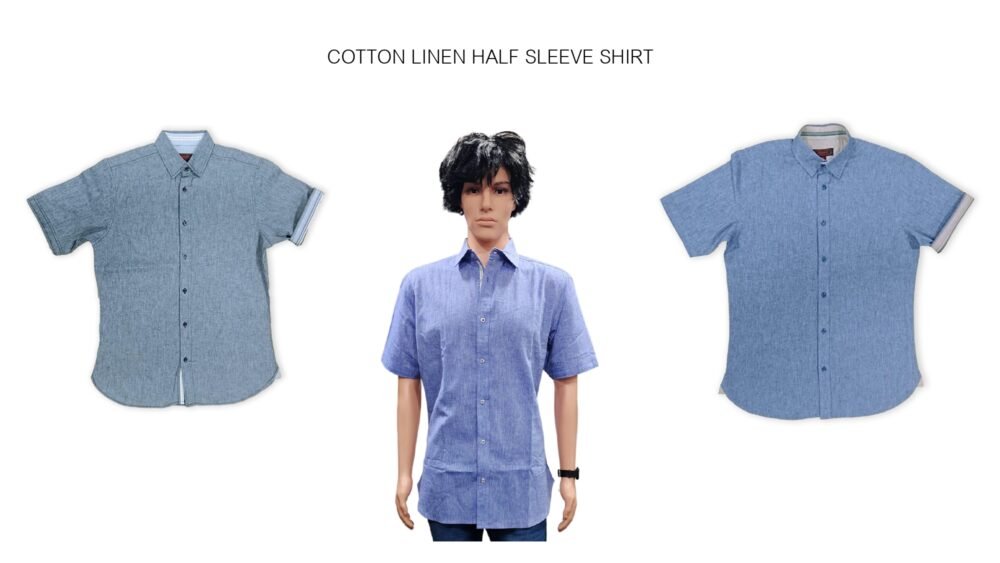 Cotton Linen Half Sleeve Shirt