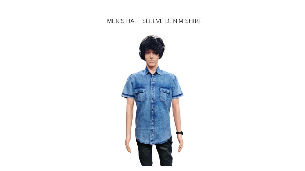 Men's Half Sleeve Denim Shirt