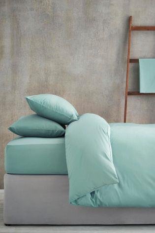 Solid dyed sheet set in teal | Raghuvir Lifestyle Solid dyed sheet set in teal