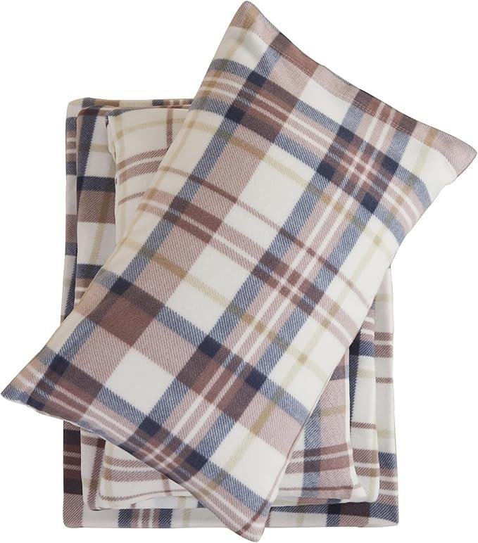 Yarn dyed sheet set in brown plaid | Raghuvir Lifestyle Yarn dyed sheet set in brown plaid
