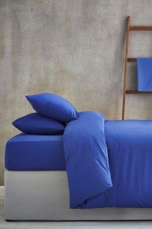 Solid dyed sheet set in royal blue | Raghuvir Lifestyle Solid dyed sheet set in royal blue