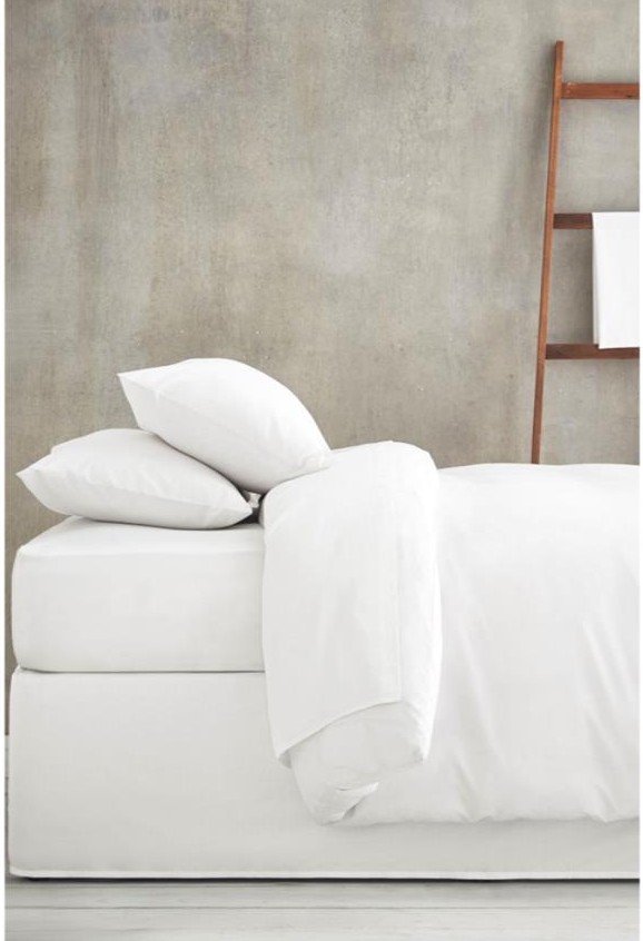 Solid dyed sheet set in white | Raghuvir Lifestyle Solid dyed sheet set in white