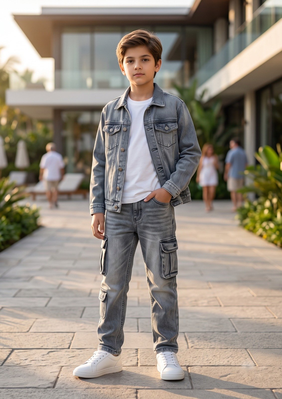 Denim jacket and cargo pants | Raghuvir Lifestyle Denim jacket and cargo pants