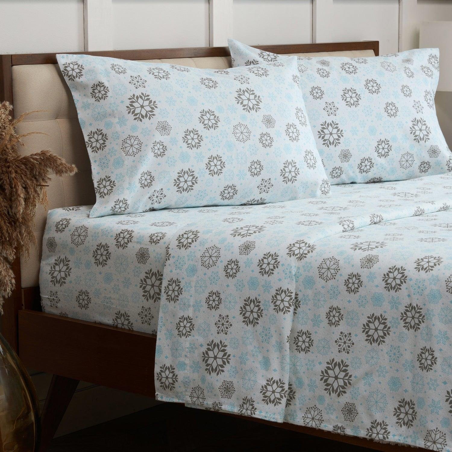 Printed cotton flannel sheet set | Raghuvir Lifestyle Printed cotton flannel sheet set