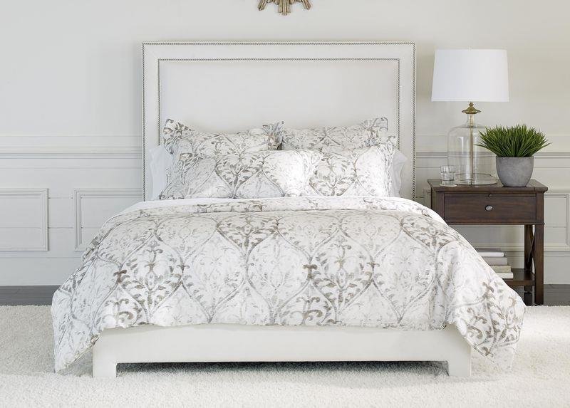 White botanical print duvet cover set | Raghuvir Lifestyle White botanical print duvet cover set