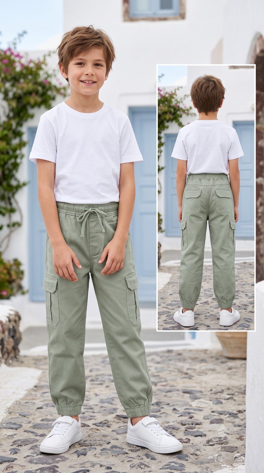 Green cargo joggers | Raghuvir Lifestyle Green cargo joggers