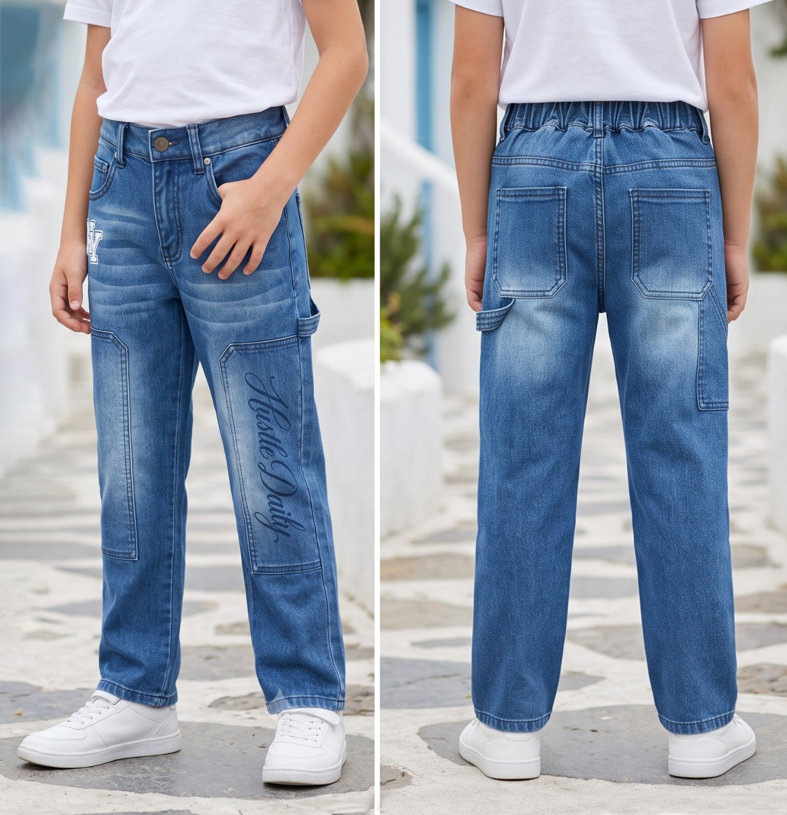 Blue Hustle Daily panel jeans | Raghuvir Lifestyle Blue Hustle Daily panel jeans