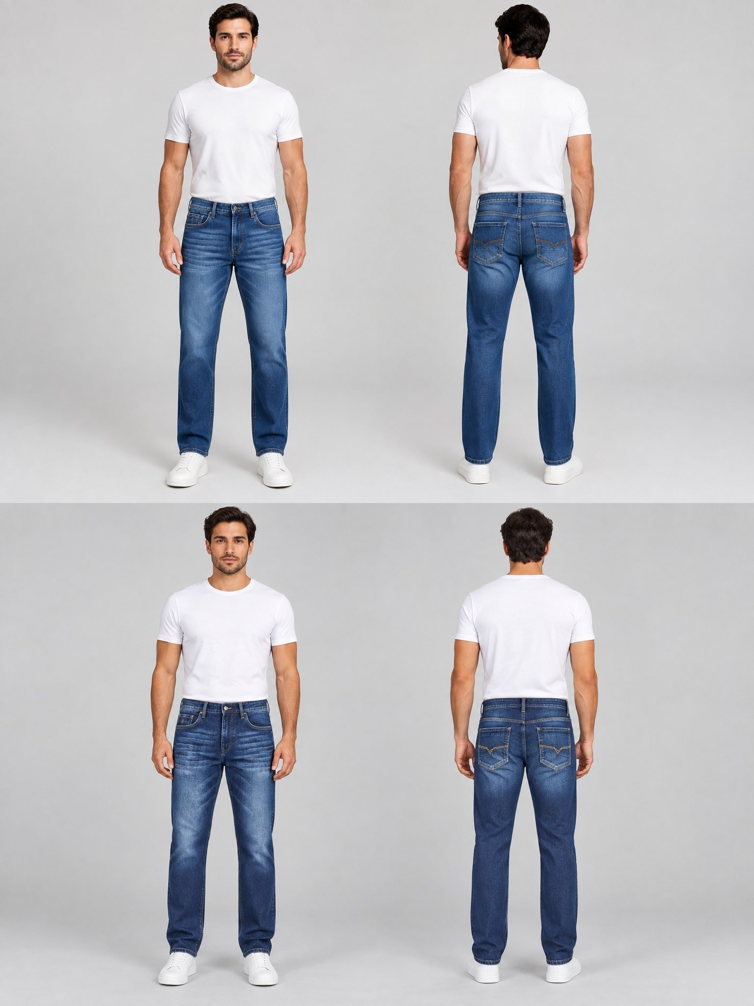 Dark Blue Denim Jeans - Style 7008 | Raghuvir Lifestyle Dark Blue Denim Jeans - Style 7008
