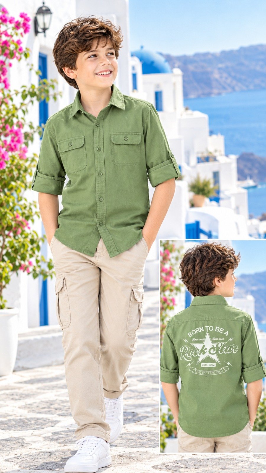 Green Rock Star utility shirt | Raghuvir Lifestyle Green Rock Star utility shirt