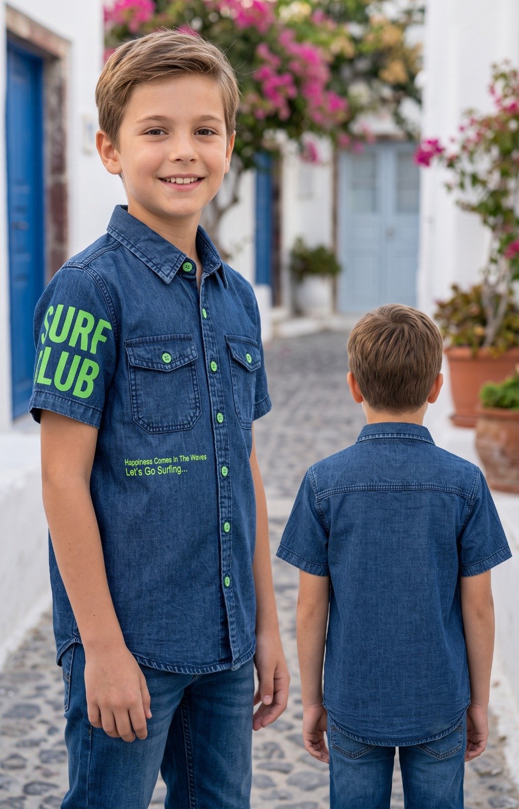 Blue denim Surf Club shirt | Raghuvir Lifestyle Blue denim Surf Club shirt