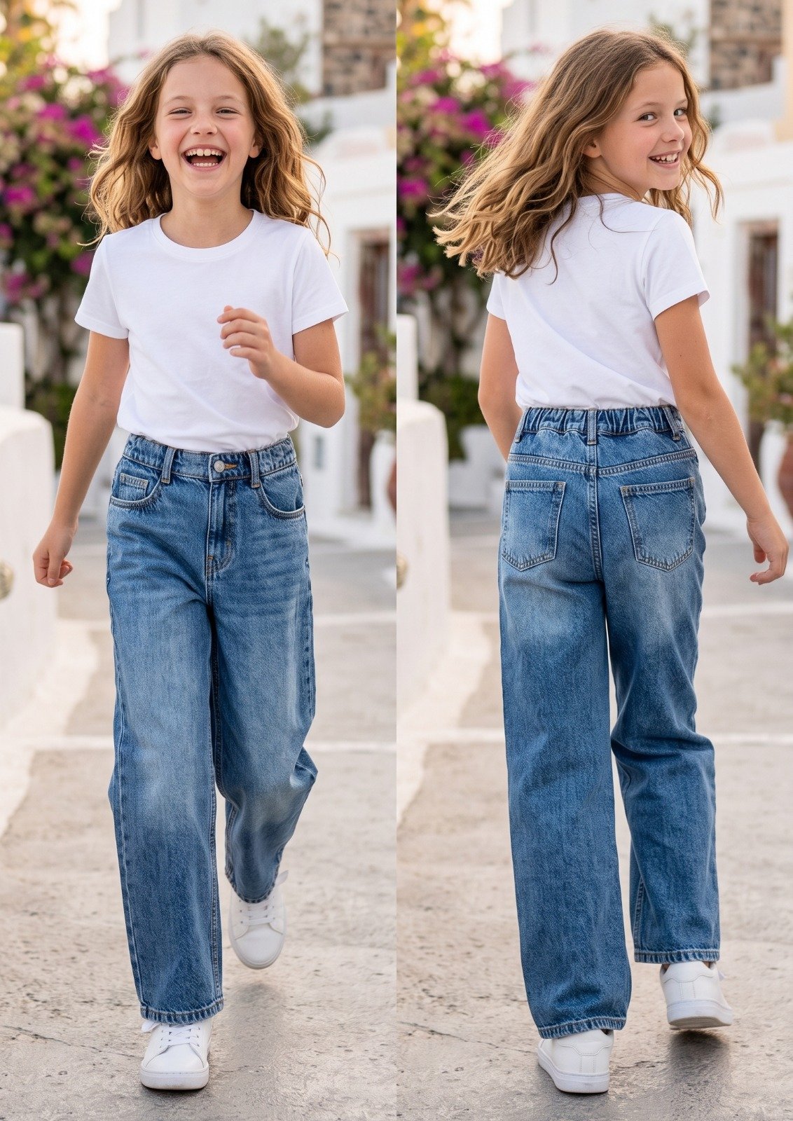 Blue wide leg jeans | Raghuvir Lifestyle Blue wide leg jeans