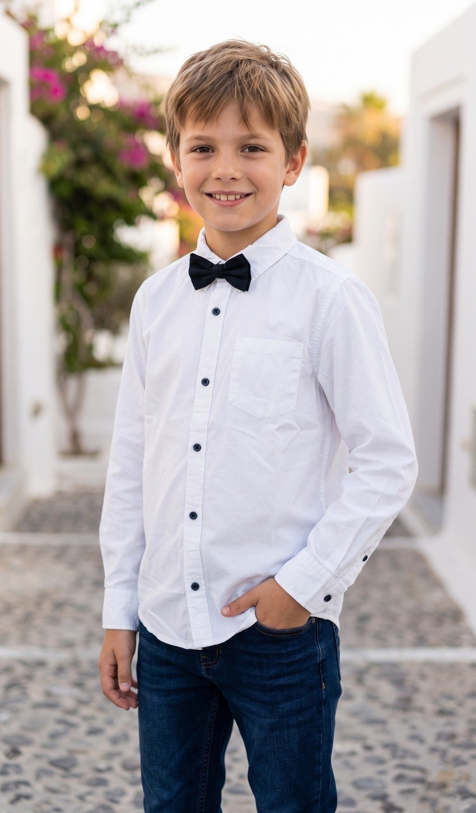 White shirt and black bow tie | Raghuvir Lifestyle White shirt and black bow tie