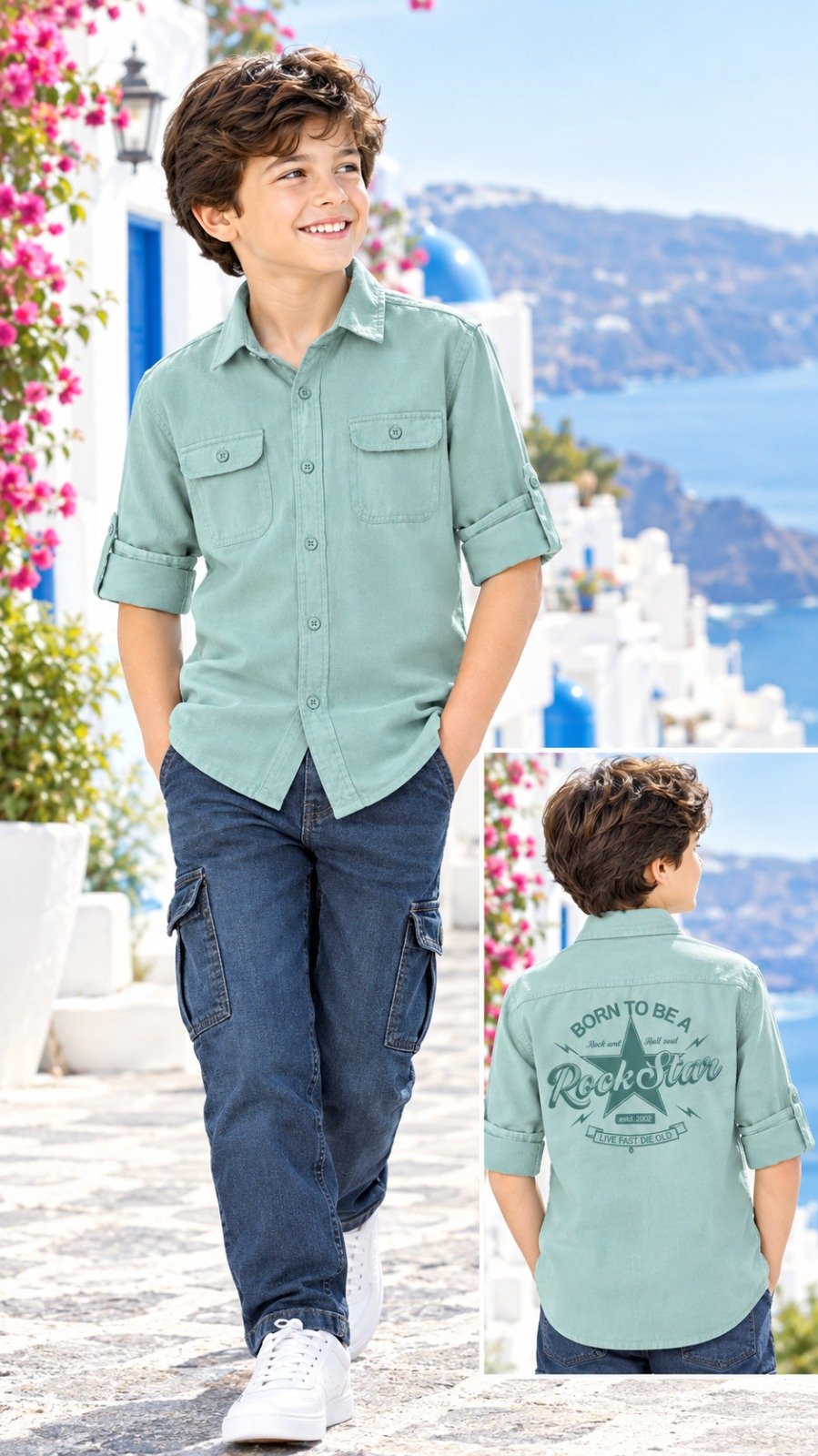 Mint Rock Star utility shirt | Raghuvir Lifestyle Mint Rock Star utility shirt