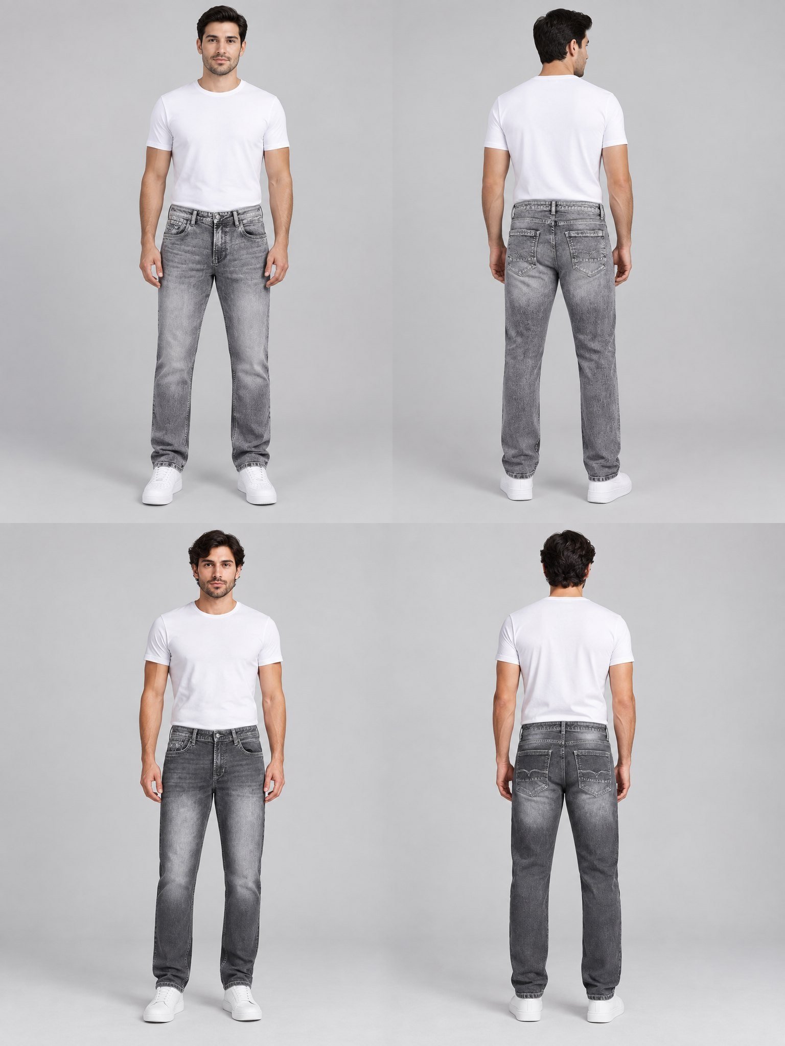 Grey Washed Denim Jeans - Style 7003G | Raghuvir Lifestyle Grey Washed Denim Jeans - Style 7003G