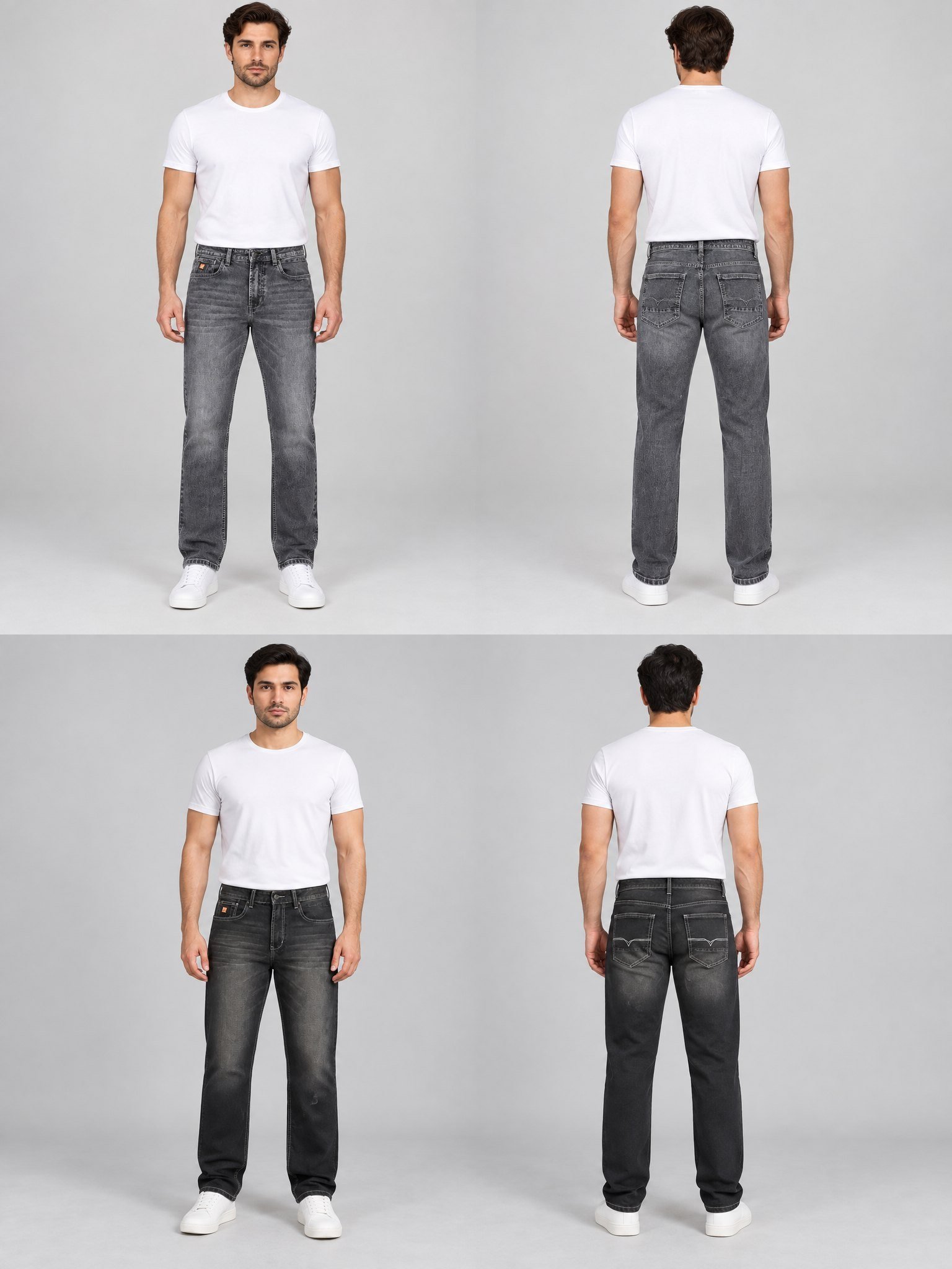 Dark Grey Denim Jeans - Style 7004 | Raghuvir Lifestyle Dark Grey Denim Jeans - Style 7004