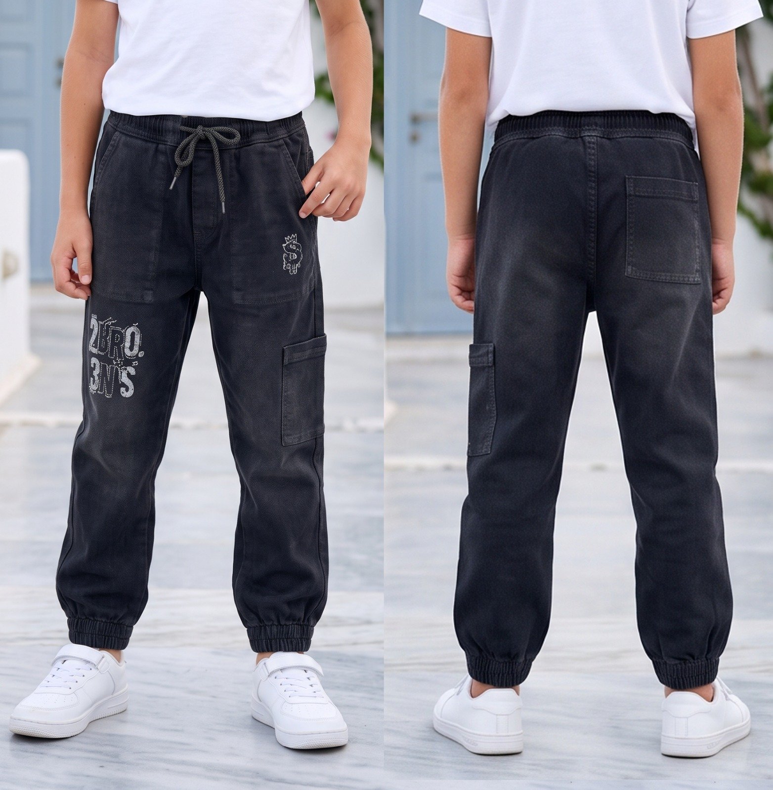 Black Zero Limits cargo joggers | Raghuvir Lifestyle Black Zero Limits cargo joggers